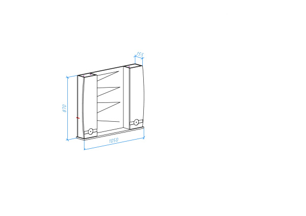 Зеркало-шкаф (105х87) Bellezza Абрис 4619718001016